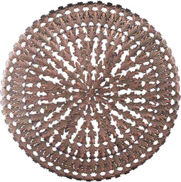 PTMD Xavery Copper Round Iron Wall Panel Carved Look S