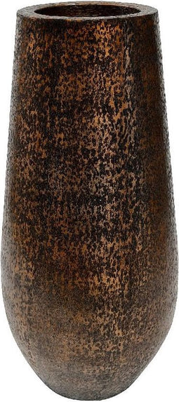 PTMD Xelby Bloempot - H69 x Ø34 cm - Aluminium - Koper