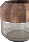 PTMD Yacin Brown Glass Vase With Wood Top L