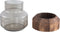 PTMD Yacin Brown Glass Vase With Wood Top L