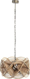 PTMD Yena Natural Rattan Hanging Lamp Twisted Design