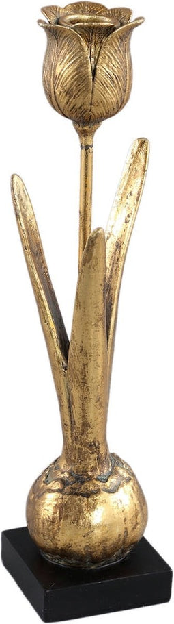 PTMD Yenny Kandelaar - 8 x 7 x 29 cm - Polyresin - Goud