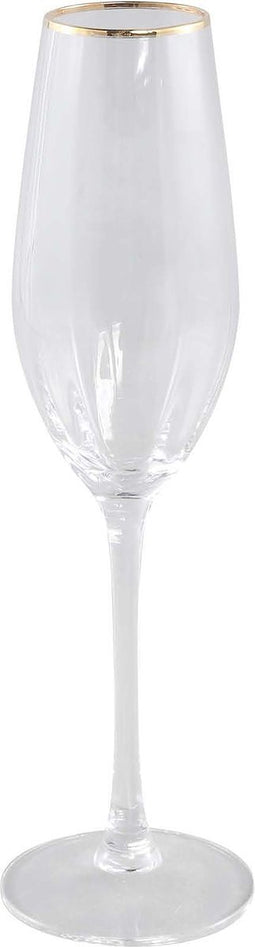 PTMD Yina Champagneglas - H25 x Ø7 cm - Glas - Goud
