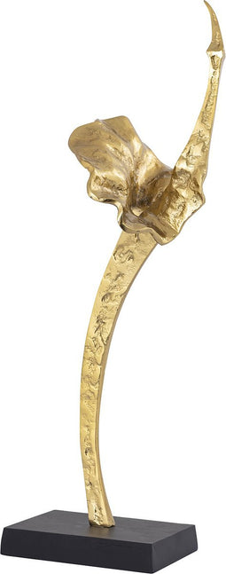 PTMD Yobie Gold Casted Alu Swan Statue Black Base L