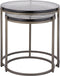 PTMD Youke Brass Iron Sidetable Smoky Glass Round SV2