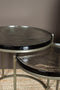 PTMD Youke Brass Iron Sidetable Smoky Glass Round SV2