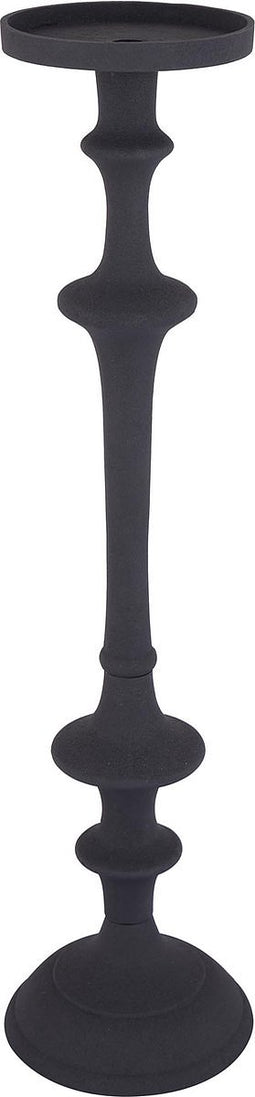 PTMD Yourney Black Casted Alu Candleholder Round High