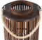 PTMD Zafria Brown Round Bamboo Lantern With Glass L