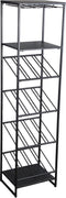 PTMD Zalig Black Iron Winerack Glasses And Bottles Rect
