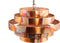 PTMD Zanth Copper Shiny Metal Hanging Lamp Five Layers