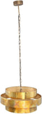 PTMD Zanth Gold Shiny Metal Hanging Lamp Three Layers
