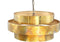 PTMD Zanth Gold Shiny Metal Hanging Lamp Three Layers