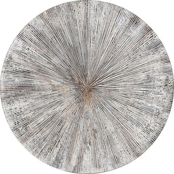 PTMD Zapp White Ribbed Wallpanel Round S