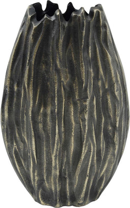 PTMD Zavin Grey Alu Pot With Relief And Ripped Border