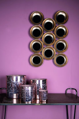 PTMD Zelia Gold metalen spiegel cirkels rechthoek