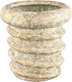 PTMD Zero Bloempot - 40 x 40 x 40 cm - Cement - Creme