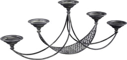 PTMD Zicca Grey Iron Multiple Candleholder Piramid