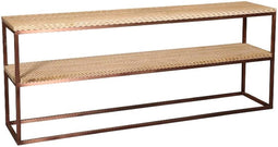 PTMD Zoah Copper Mango Wood Double Level Sidetable