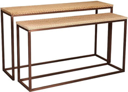 PTMD Zoah Copper Mango Wood Rectangle Sidetable SV2