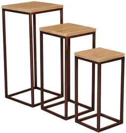 PTMD Zoah Copper Mango Wood Square Sidetable SV3