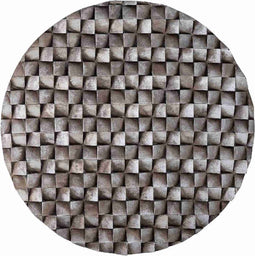 PTMD Zoaya Bronze Mdf Wood Wall Panel 3D Cubes Round S