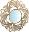 PTMD Zolas Gold Metal Wall Mirror Flower Frame Round