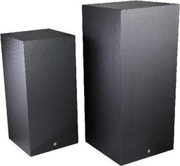 PTMD Zuilen Gustavo - 45x45x100 cm - Hout - Zwart - Set van 2