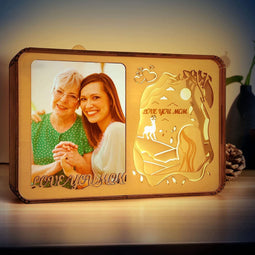 Gepersonaliseerde Fotolijst met Nachtlampje voor Moederdag - Ideaal Cadeau voor Mama