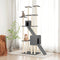 vidaXL - Kattenmeubel - met - sisal - krabpalen - 190 - cm - donkergrijs