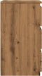 vidaXL - Nachtkastje - 40x35x62,5 - cm - bewerkt - hout - artisanaal - eikenkleur