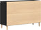 vidaXL - Dressoir - Zwart - Eiken - 101x35x60 - cm - Geengineerd - Hout