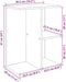 vidaXL - Nachtkastjes - 2 - st - 46,5x29x61 - cm - bewerkt - hout - zwart - eikenkleur