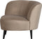 WOOOD Sara Loungefauteuil Rechts - Velvet - Khaki - 71x112x81