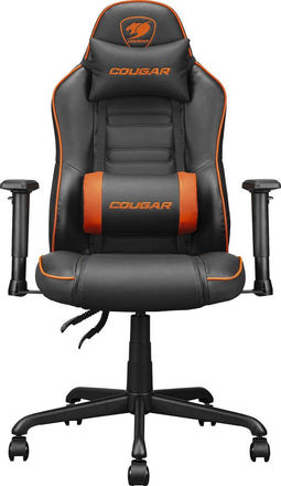 COUGAR FUSION S Comfortabele Multifunctionele Middel Maat, Ergonomie Gamestoel -Zwart /Oranje