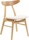 Set van 2 eetkamerstoelen LYNN Hout Lichtbeige