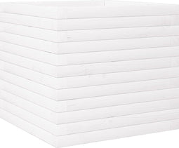 vidaXL - Plantenbak - 50x50x46 - cm - massief - grenenhout - wit