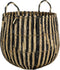 Mica Decorations Ronda Mand - Opbergmand met handvatten - Donkergroen - H40 x Ø44 cm