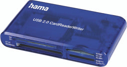Hama CardReaderWriter 35in1 - USB 2.0 UDMA - Gegevensoverdracht tot 480 Mbit/s - Blauw