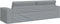 vidaXL - Vloersofa - Bed - 2-in-1 - Lichtgrijs - 245x150x60,5 - cm - Stof