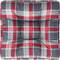 vidaXL - Palletkussen - 58x58x10 - cm - stof - ruitpatroon - rood