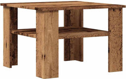 vidaXL - Salontafel - 60x60x42 - cm - bewerkt - hout - oud - houtkleurig