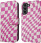 iMoshion Hoesje Geschikt voor Samsung Galaxy S21 Hoesje Met Pasjeshouder - iMoshion Design Bookcase smartphone - Roze / Retro Pink
