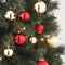 Black Box Trees Voss Kunstkerstboom met Versiering en LED Verlichting - H185 cm - Rood, Goud