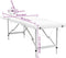 vidaXL - Massagetafel - inklapbaar - met - aluminium - frame - (vier - delen - / - crèmewit)