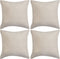 vidaXL - Kussenhoezen - 4 - stuks - beige - imitatie - suède - 40x40 - cm - polyester