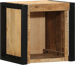 vidaXL - Nachtkastje - 40x35x40 - cm - massief - ruw - mangohout
