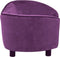 vidaXL - Hondenbank - 69x49x40 - cm - pluche - bordeauxrood