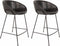 Zuiver Feston Barkruk 65 cm Zwart - Set van 2