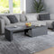 vidaXL - Salontafel - 150x50x35 - cm - bewerkt - hout - grijs