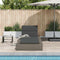 vidaXL - Ligbed - met - zwevend - kussen - poly - rattan - grijs